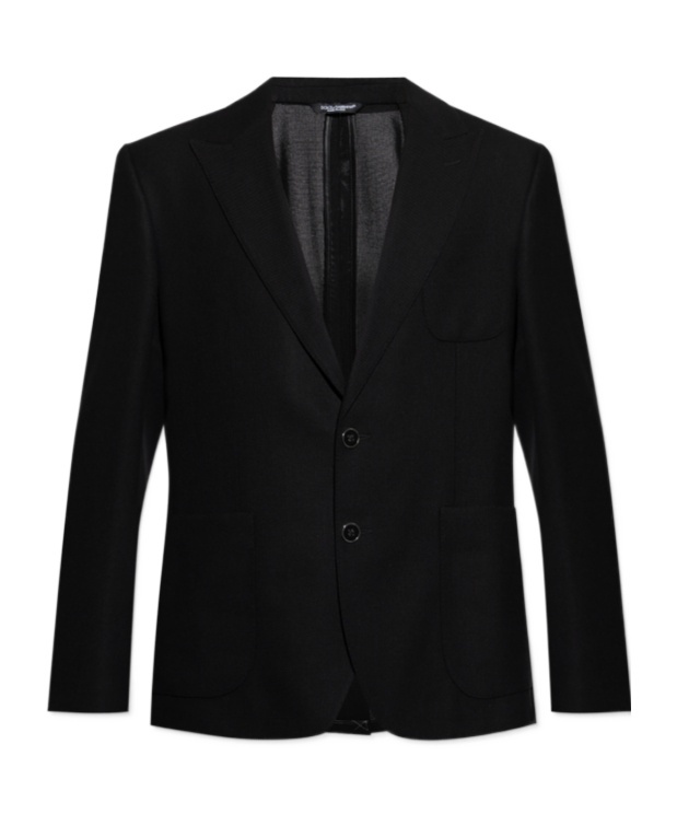 Dolce & Gabbana Long-sleeved Suit Coat In Black