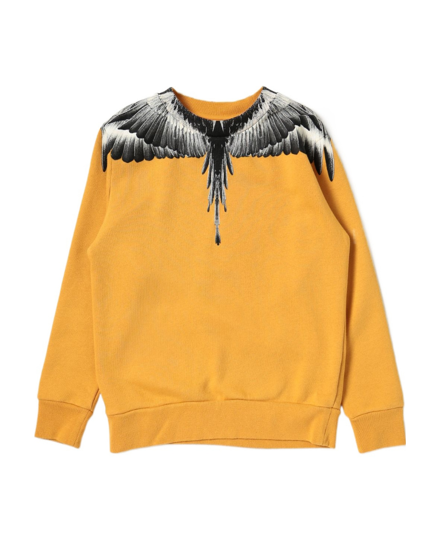 Marcelo Burlon County Of Milan Icon Wings Crew-neck Sweatshirt In Orange
