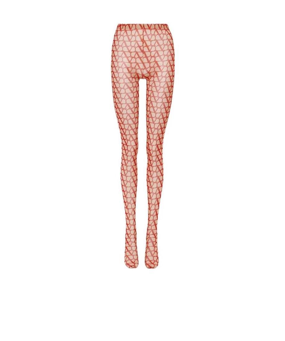 Valentino Toile Iconographe All-over Patterned Tights In Brown