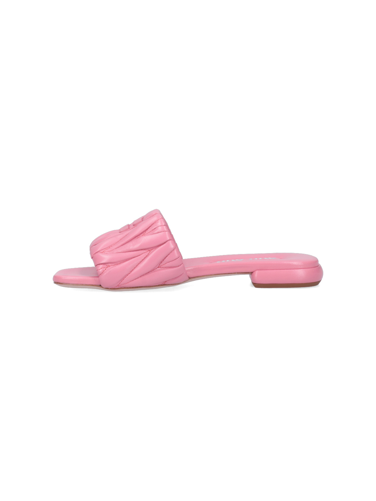 Miu Miu 20mm Quilted Open-toe Leather Sandals In Pink