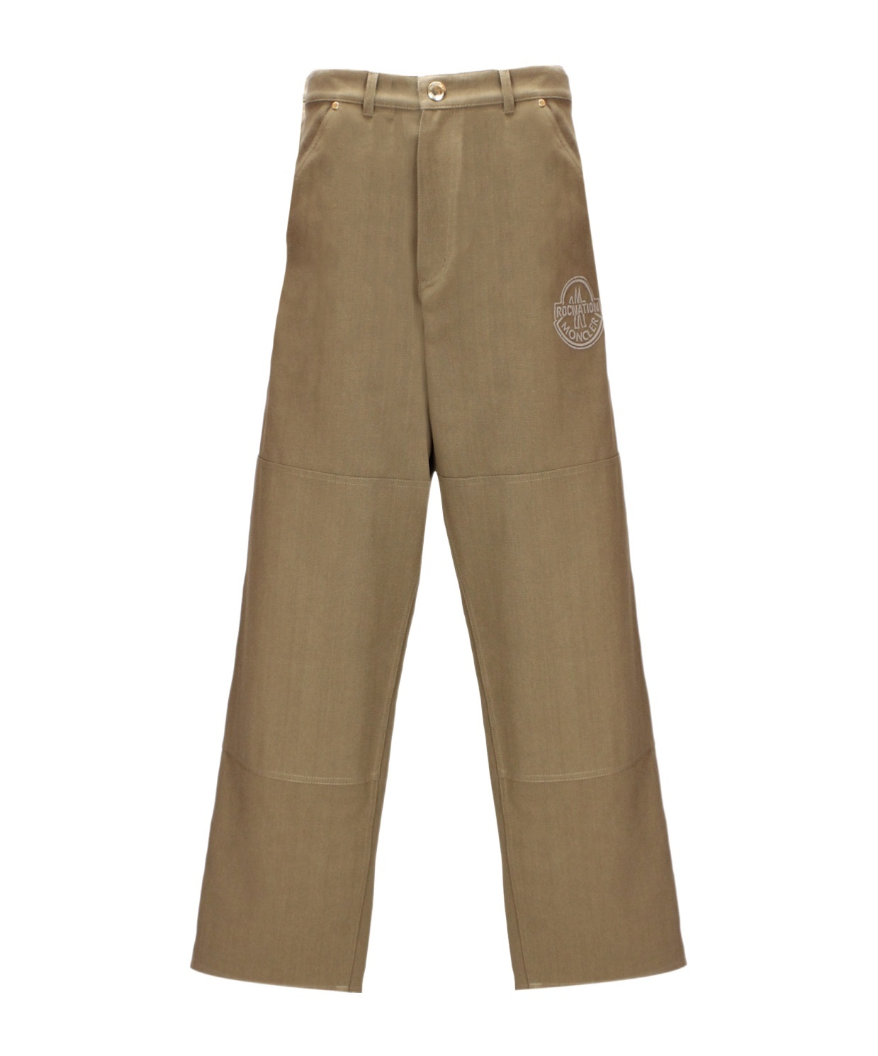 Moncler Belt Ring Casual Pants In Brown