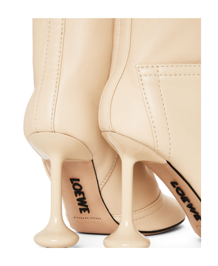 Loewe Leather Toy Ankle Boots 90 In Nude