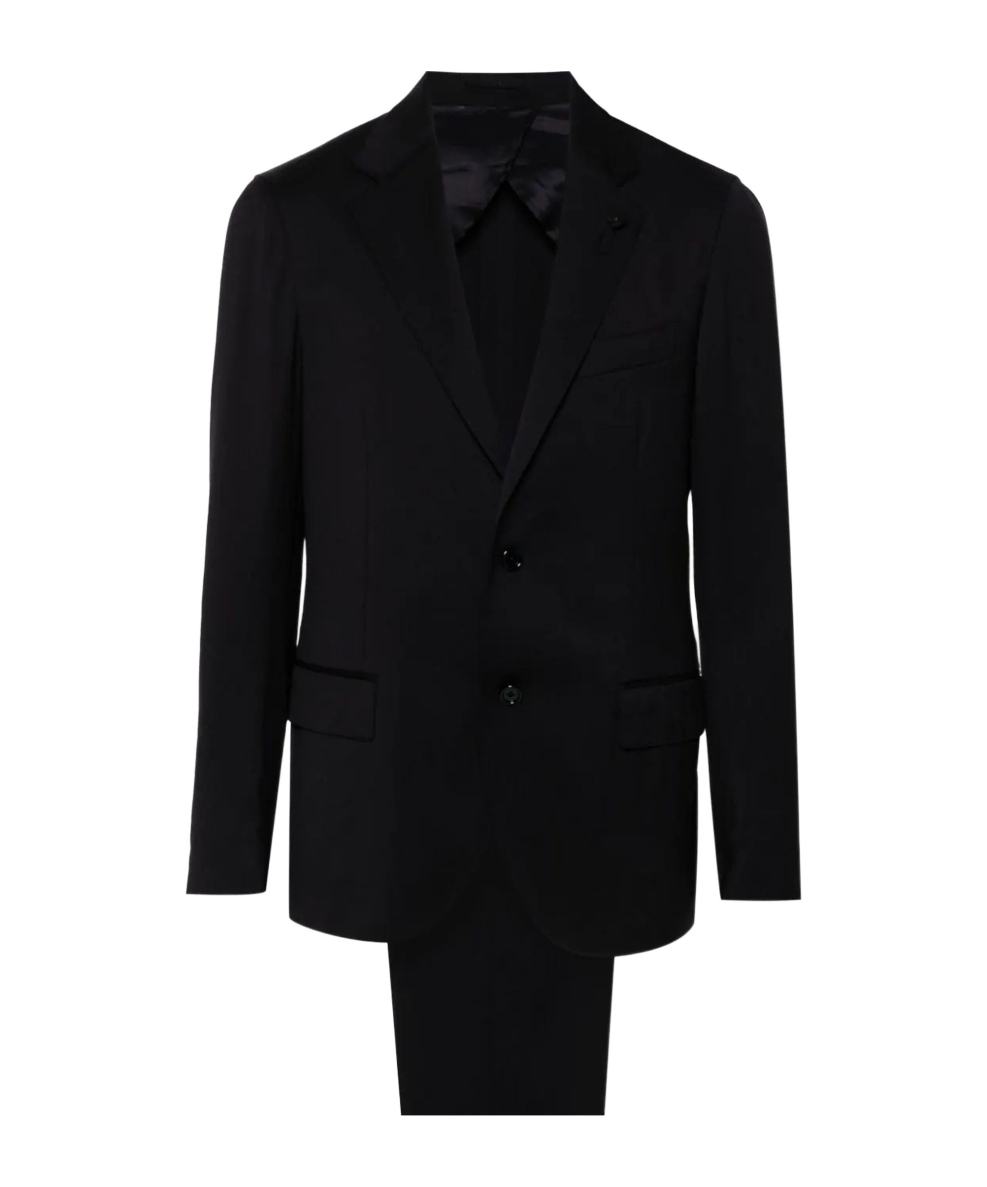 Lardini Long-sleeved Suit In Black