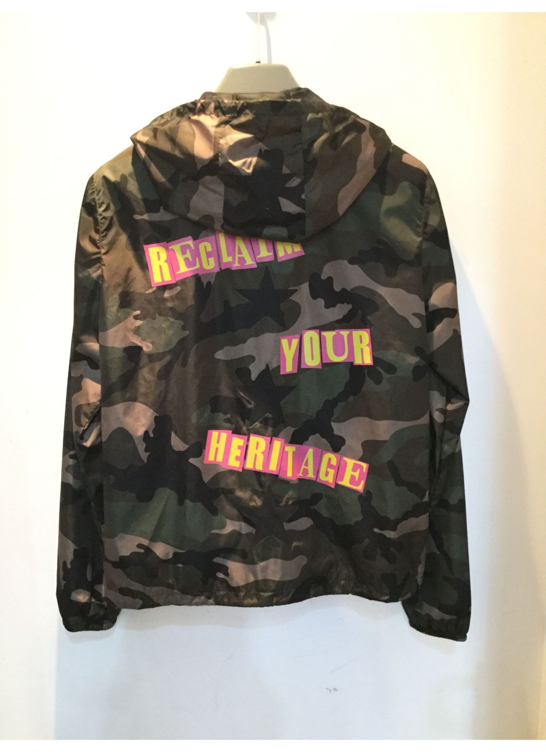 Valentino Camouflage With Hat Casual Jacket In Black