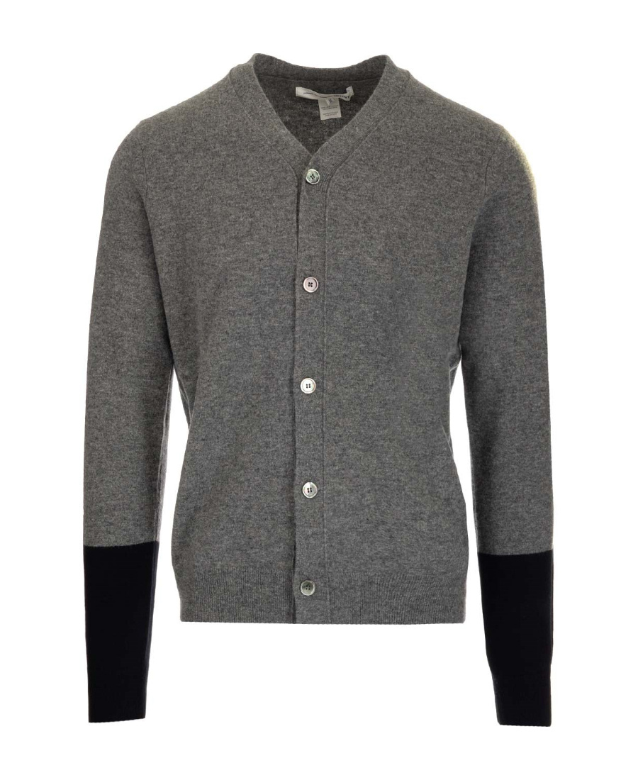 Comme Des Garçons Color-matching Wool Knitted Cardigan