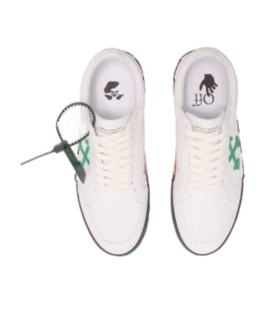 Off-white Vulcanized Arrows-motif Canvas Low-top Trainer In White
