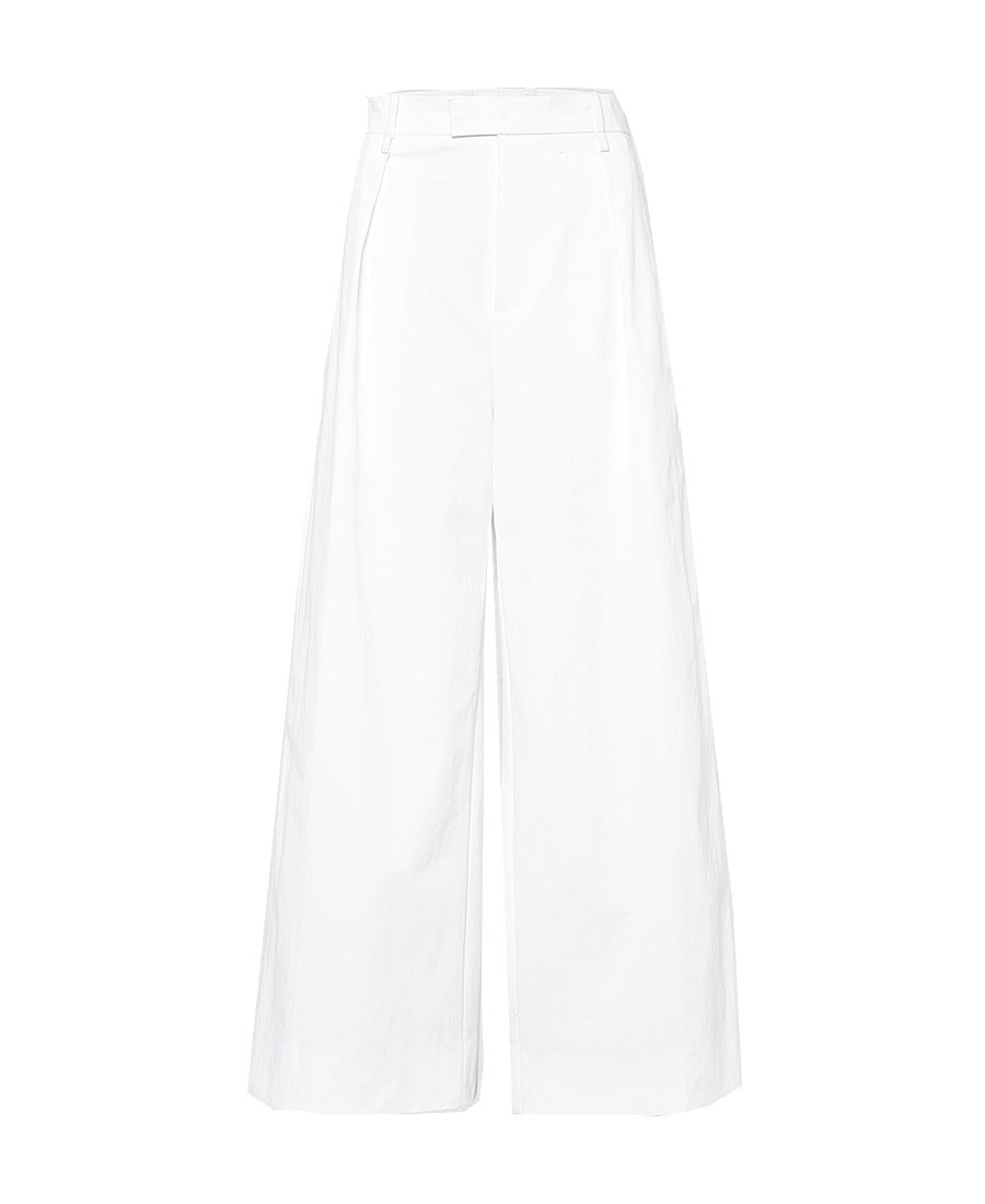 Bottega Veneta High-waisted Wide-leg Trousers In White