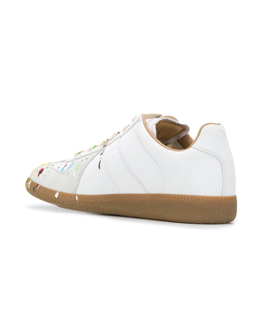 Maison Margiela Paint Splatter Sneakers In White