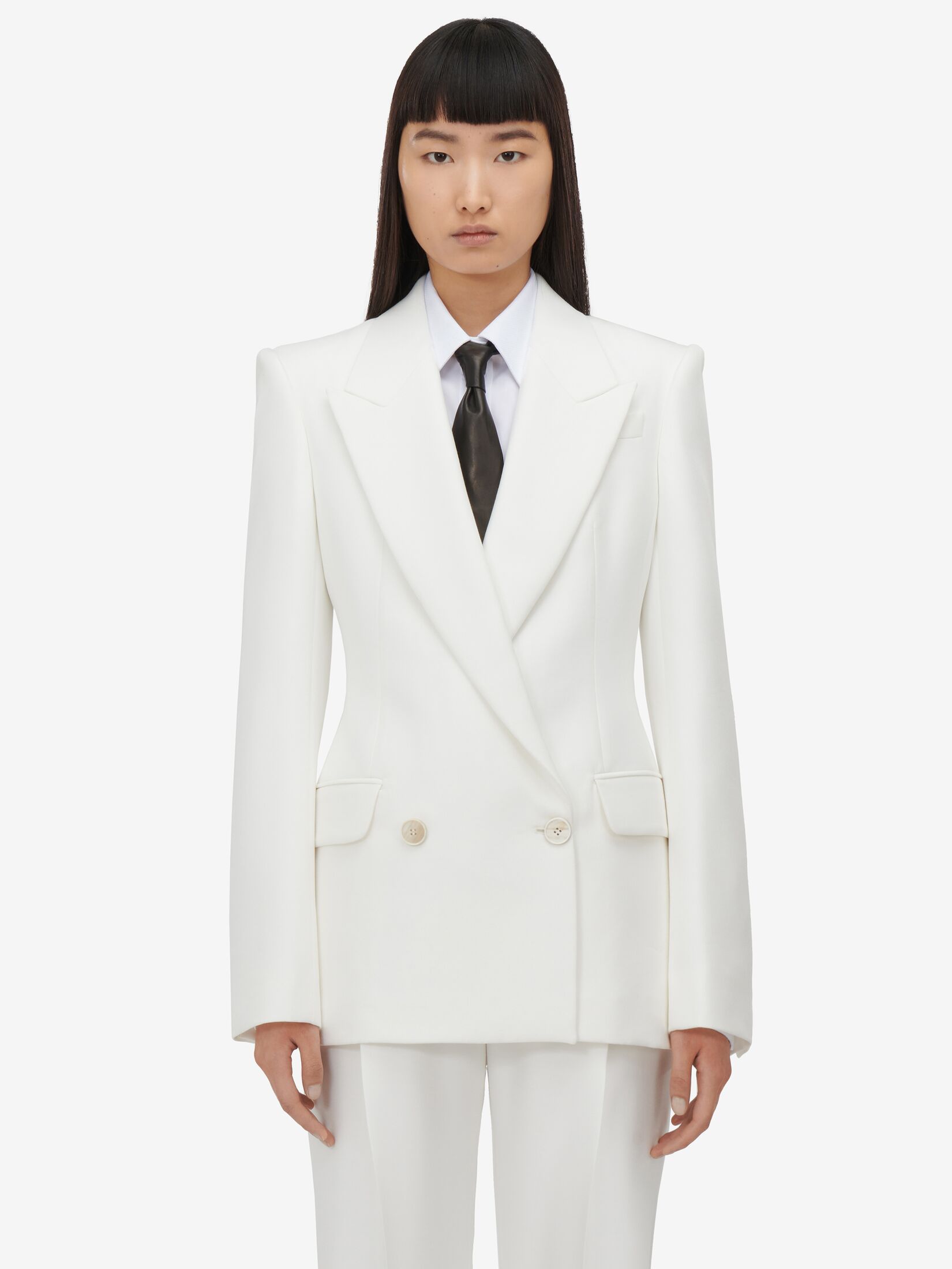 Alexander Mcqueen Slim Peg Trousers In White