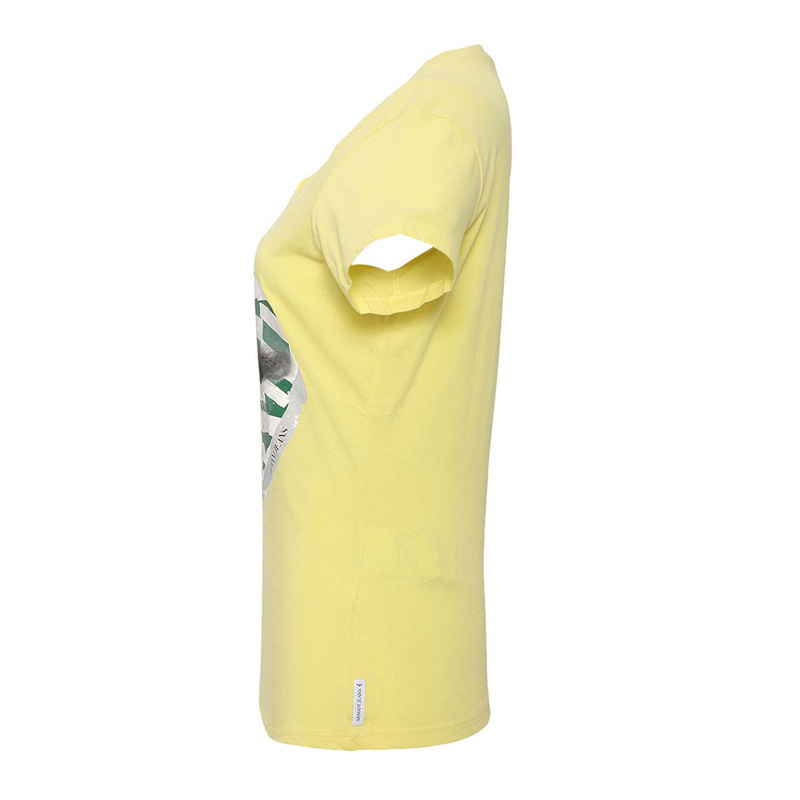 Shop Armani Jeans Printed T-shirt In Yellow