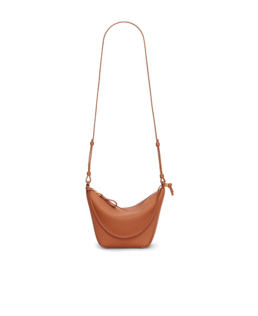 Loewe Hammock Drawstring Small Leather Shoulder Bag In Brown