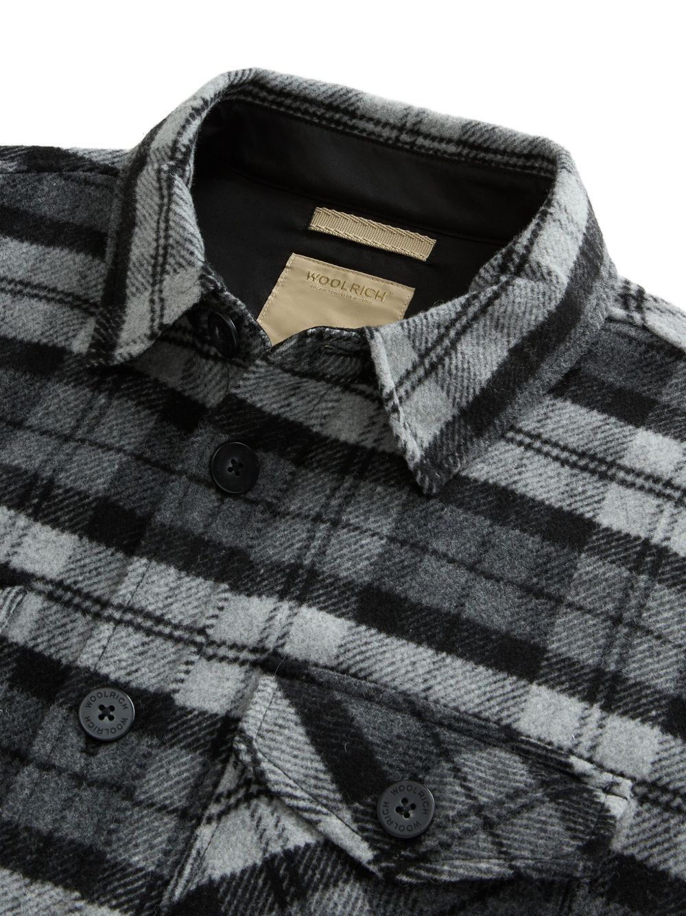 Woolrich Wool Blend Shirt With Check Pattern In Multi