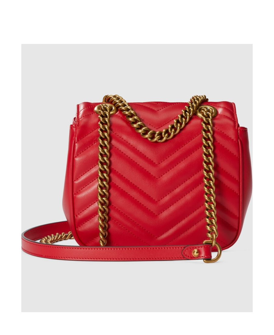 Gucci Mini Gg Marmont Shoulder Bag In Red
