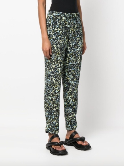 Dries Van Noten Patterned Casual Pants In Black