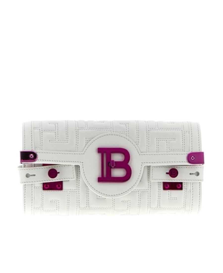 Balmain Flip Shoulder Bag In White