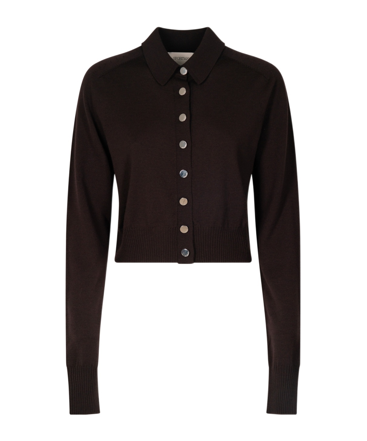 Sportmax Perseo Button-up Knitted Cardigan In Black