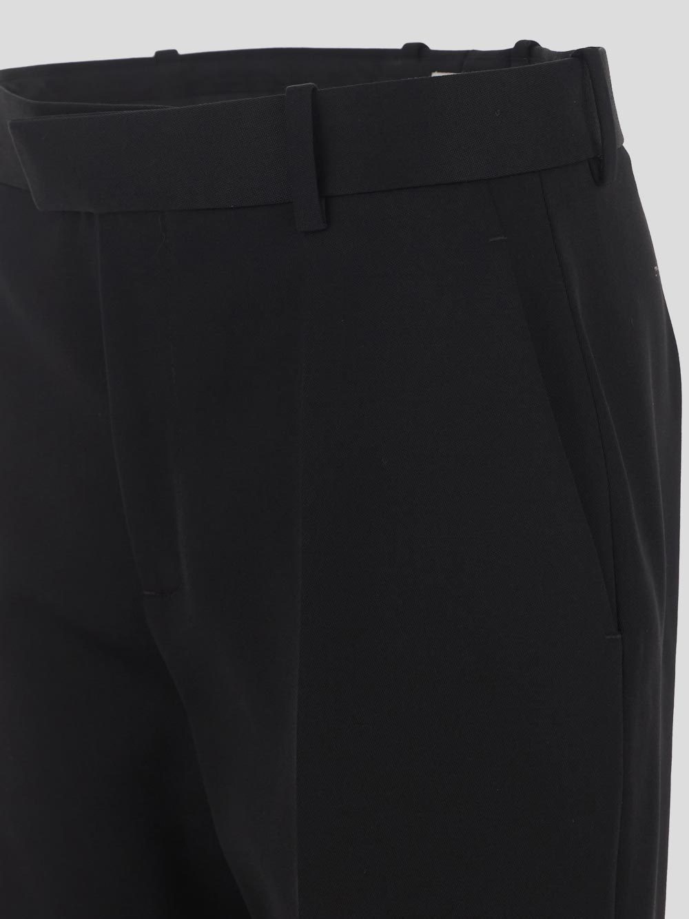 Bottega Veneta Pressed-crease Wool Straight Trousers In Black