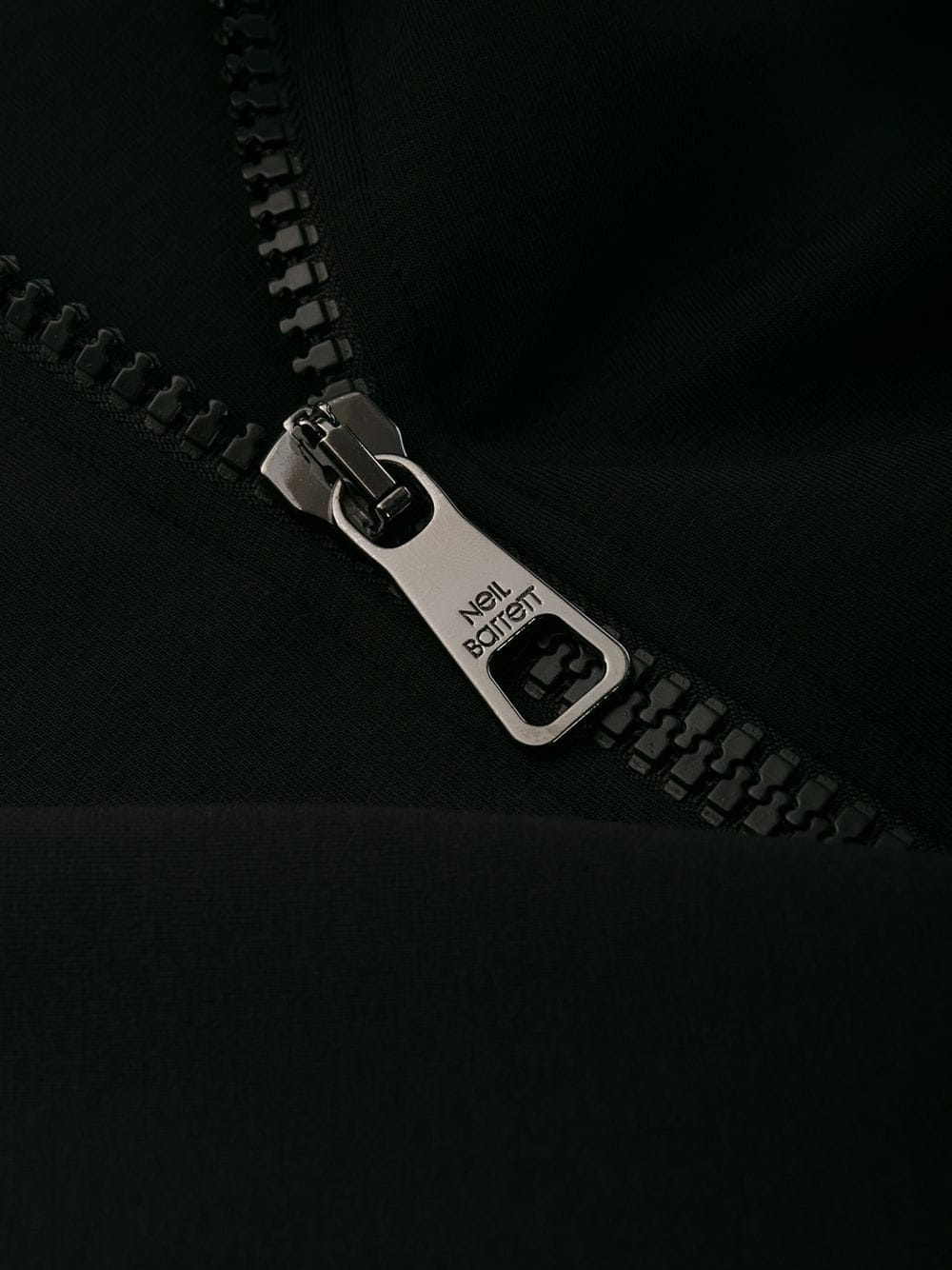 Neil Barrett Cross-printed Zipper With Hat Casual Jacket In Black