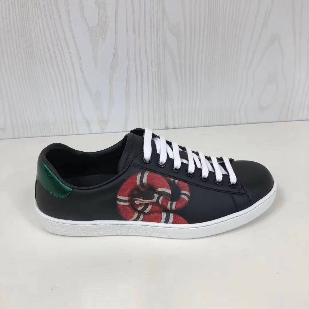 Gucci Serpentine Casual Sneakers In Black