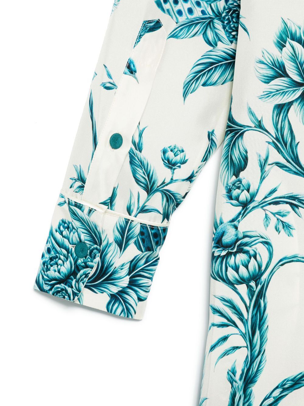 F.r.s For Restless Sleepers For Restless Sleepers Printed Silk Shirt Dress In Blue