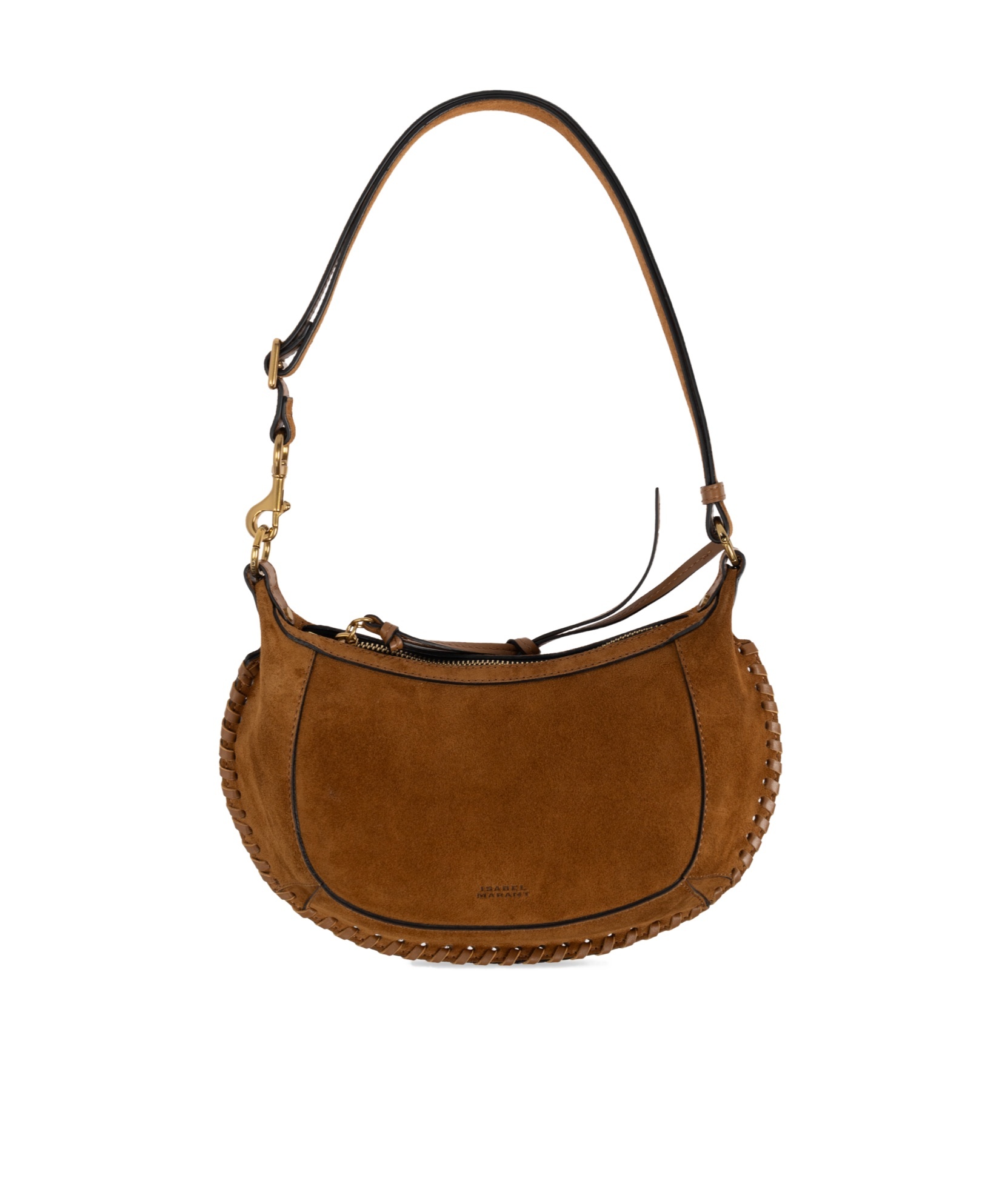 Isabel Marant 'oskan Moon' Brown Crossbody Bag With Front Logo Print In Brown