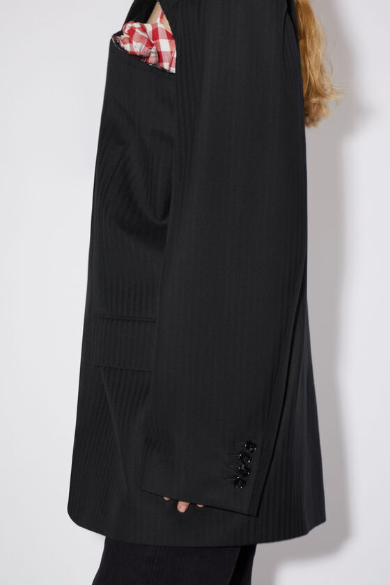 Acne Studios Single-breasted Button-fastening Jacket In Black