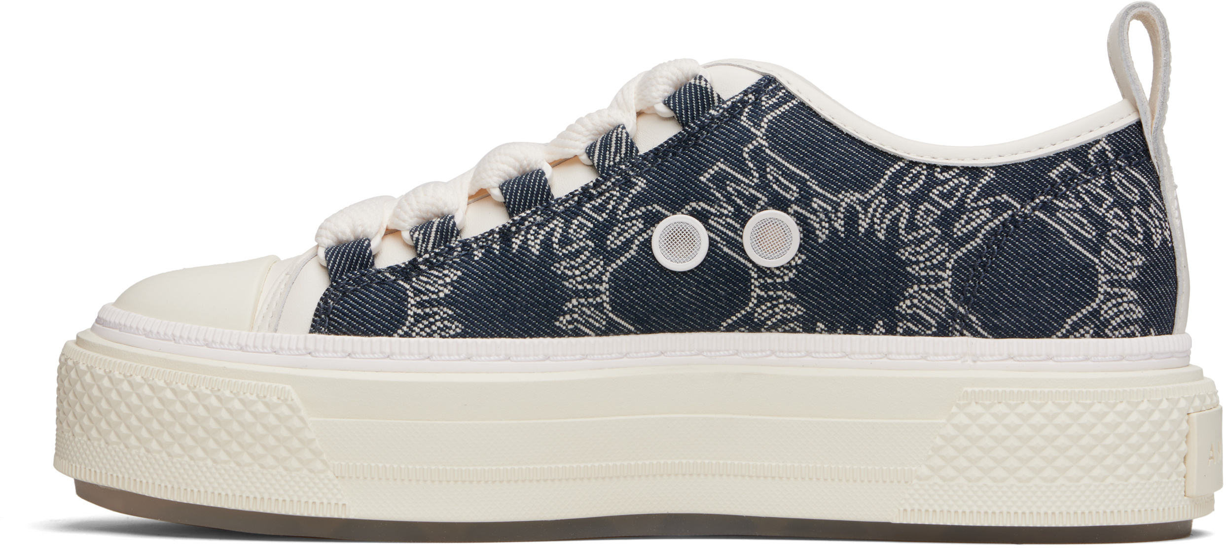 Amiri Ma Quad Denim Court Low Sneakers In Blue