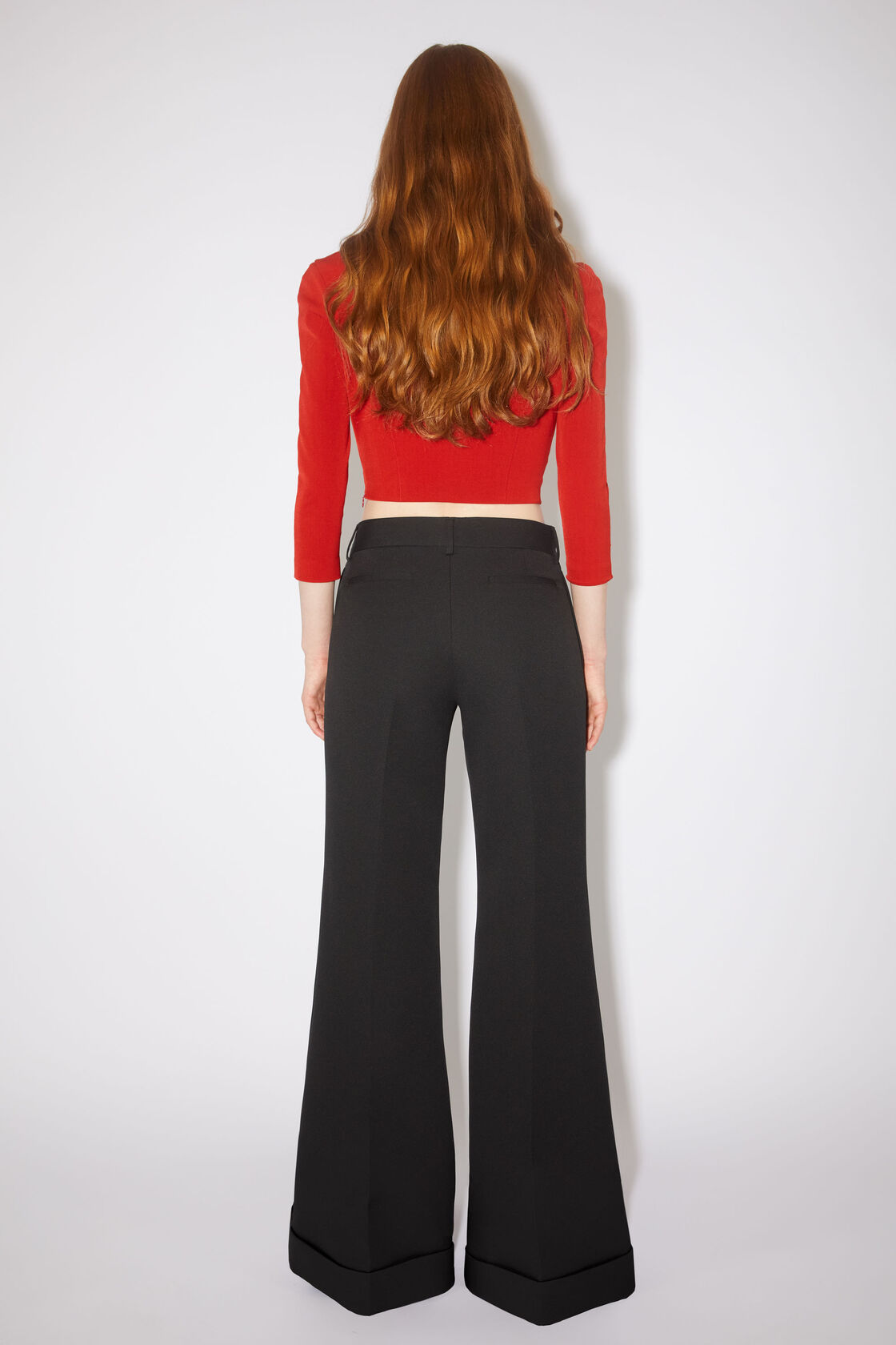 Acne Studios High-waisted Trousers In Black