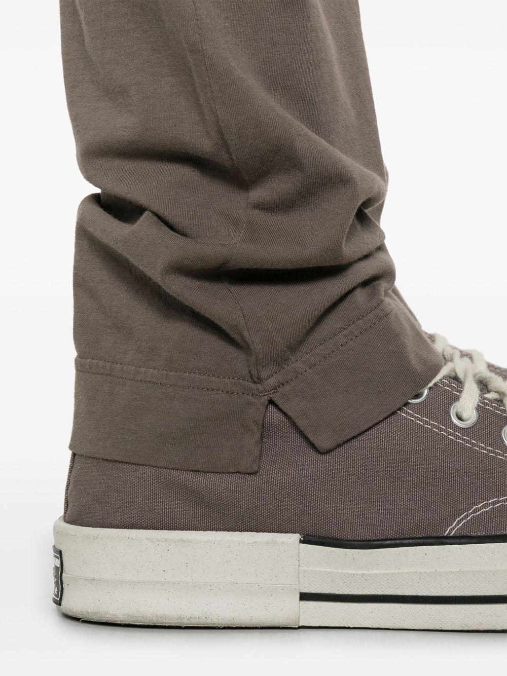 Rick Owens Drkshdw Dust Grey Berlin Track Trousers In Green