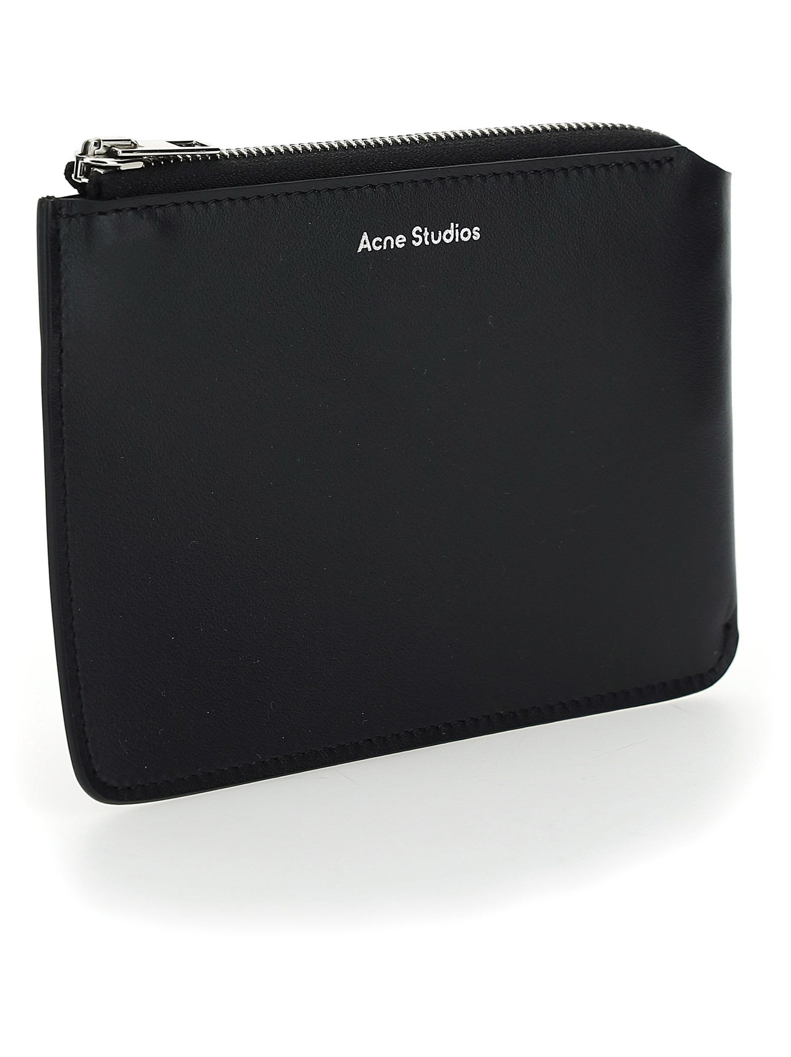 Acne Studios Embossed Logo Wallet In Gray