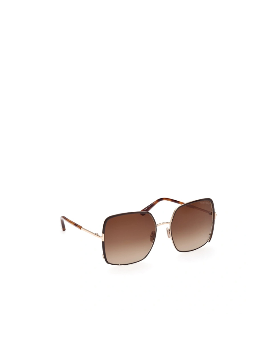 Tom Ford Raphaela Mixed-media Butterfly Sunglasses In Brown