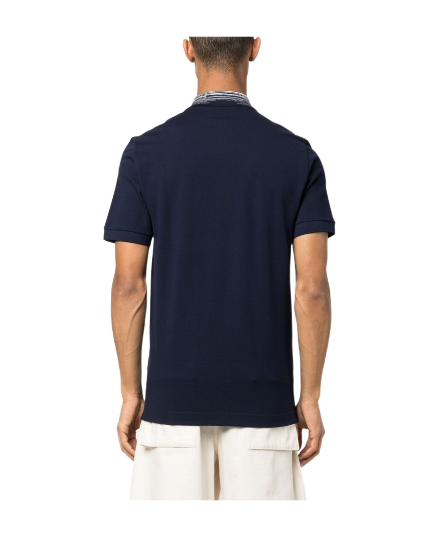 Missoni Logo Short-sleeved Polo Shirt In Black