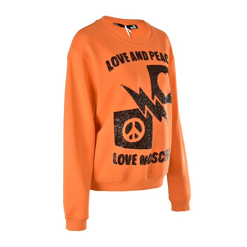 Moschino Printed Pattern Sweater In Orange