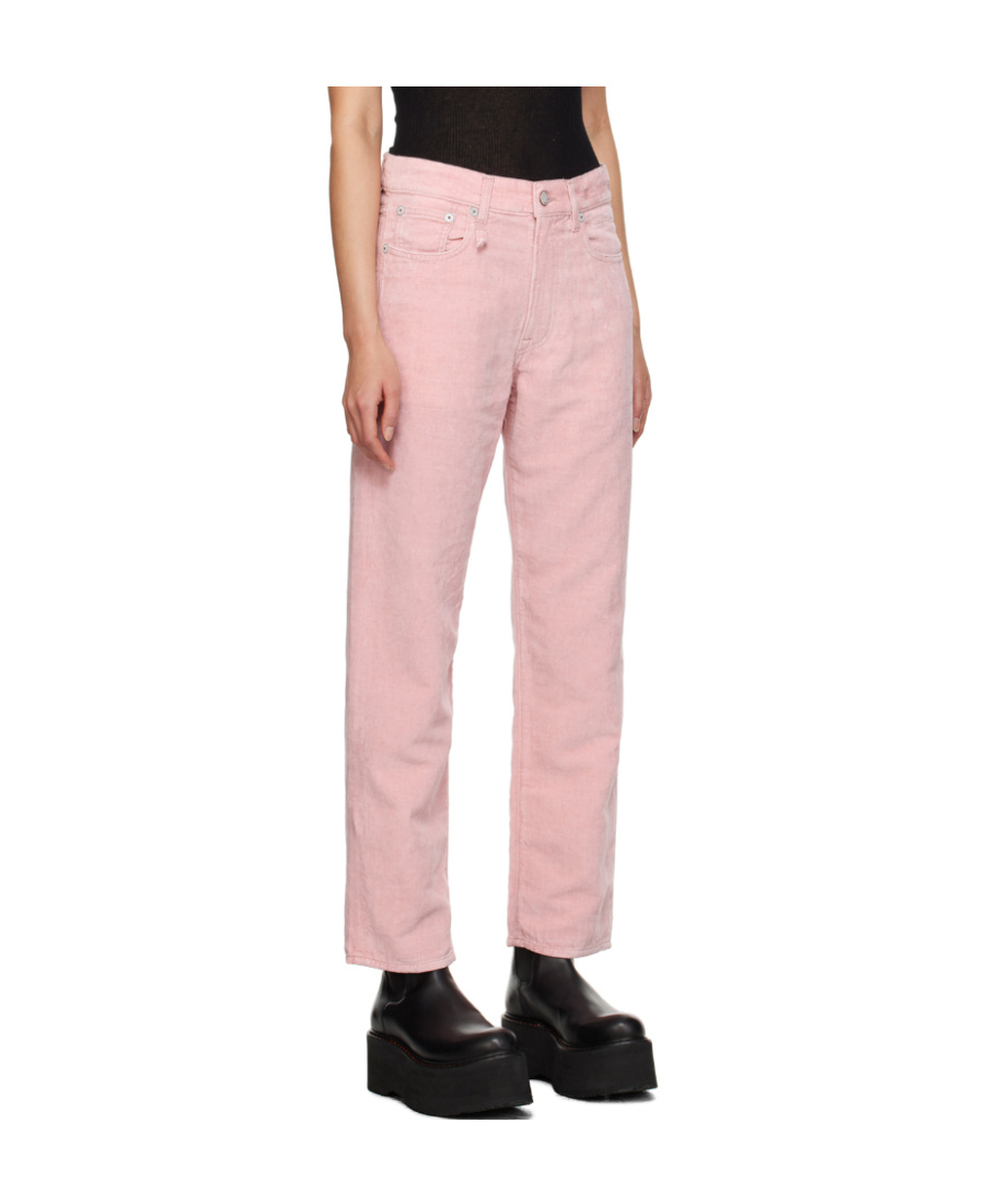 R13 Logo Logo Denim Trousers In Nude
