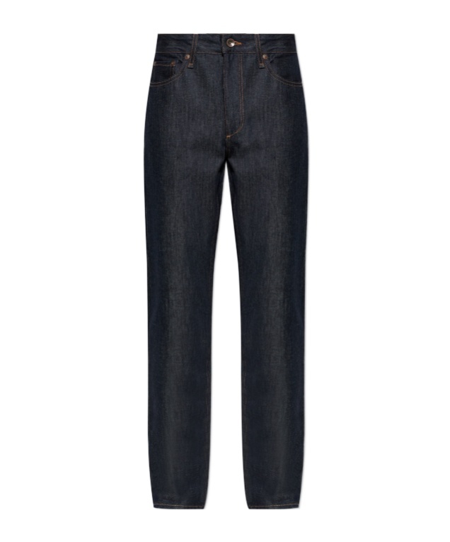 Rag & Bone Blue Straight-leg Jeans In Black
