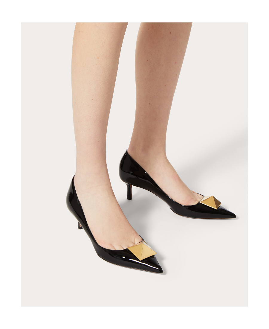 Valentino Garavani One Stud 60mm Patent-leather Pumps In Black