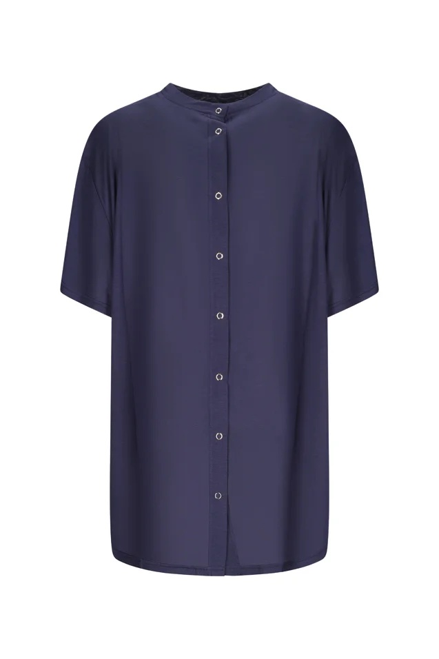 Darkpark Linda Back Snapped Jersey T-shirt In Blue