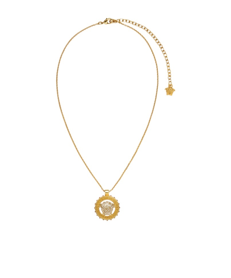 Versace Medusa Necklace In Yellow
