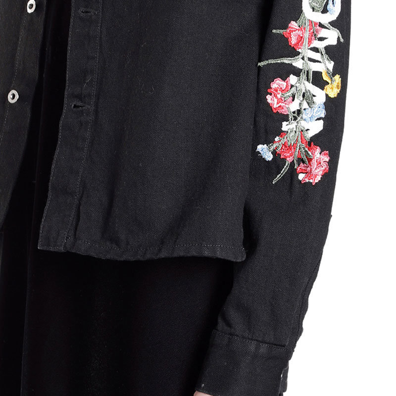 Off-white Embroidered Casual Jacket In Black