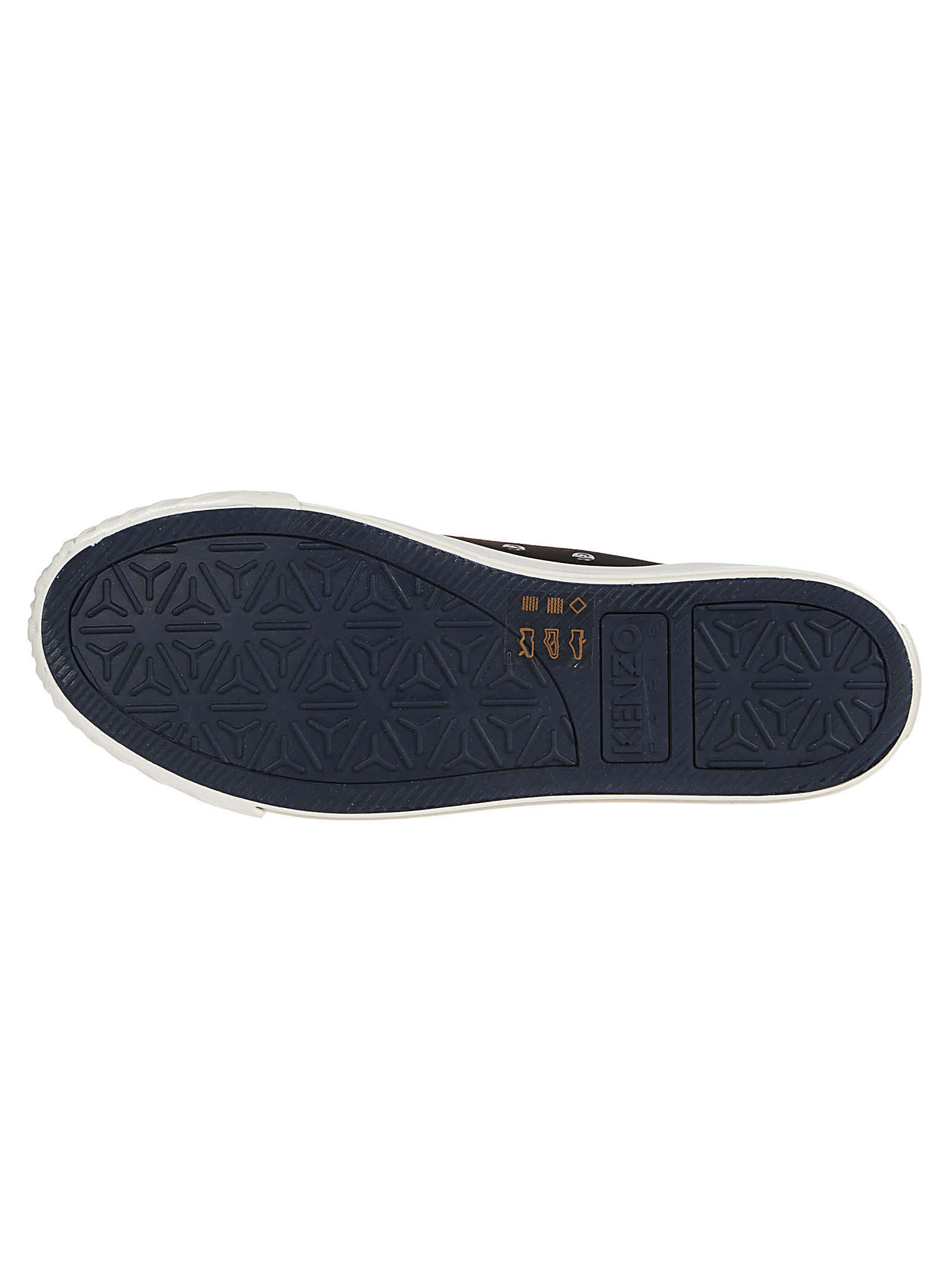 Kenzo Tiger Print Cotton Canvas Low Sneakers In Black