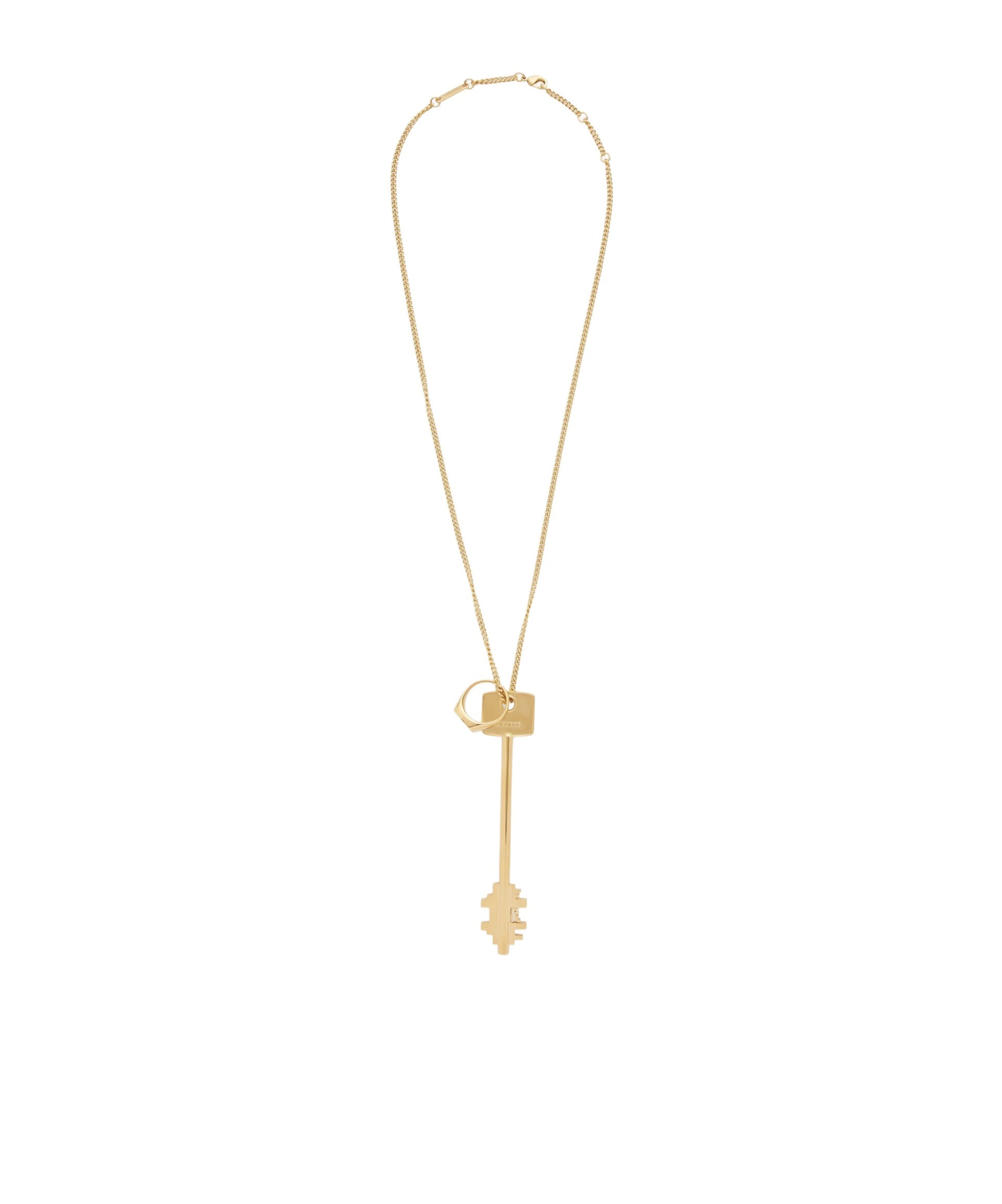Rabanne Chain Necklace Featuring A Key Pendant In Gold