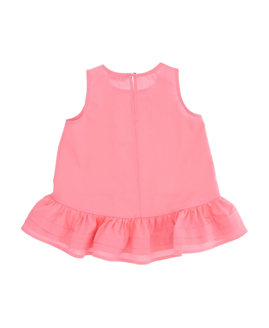 Monnalisa Sleeveless Extra-long Vest In Pink