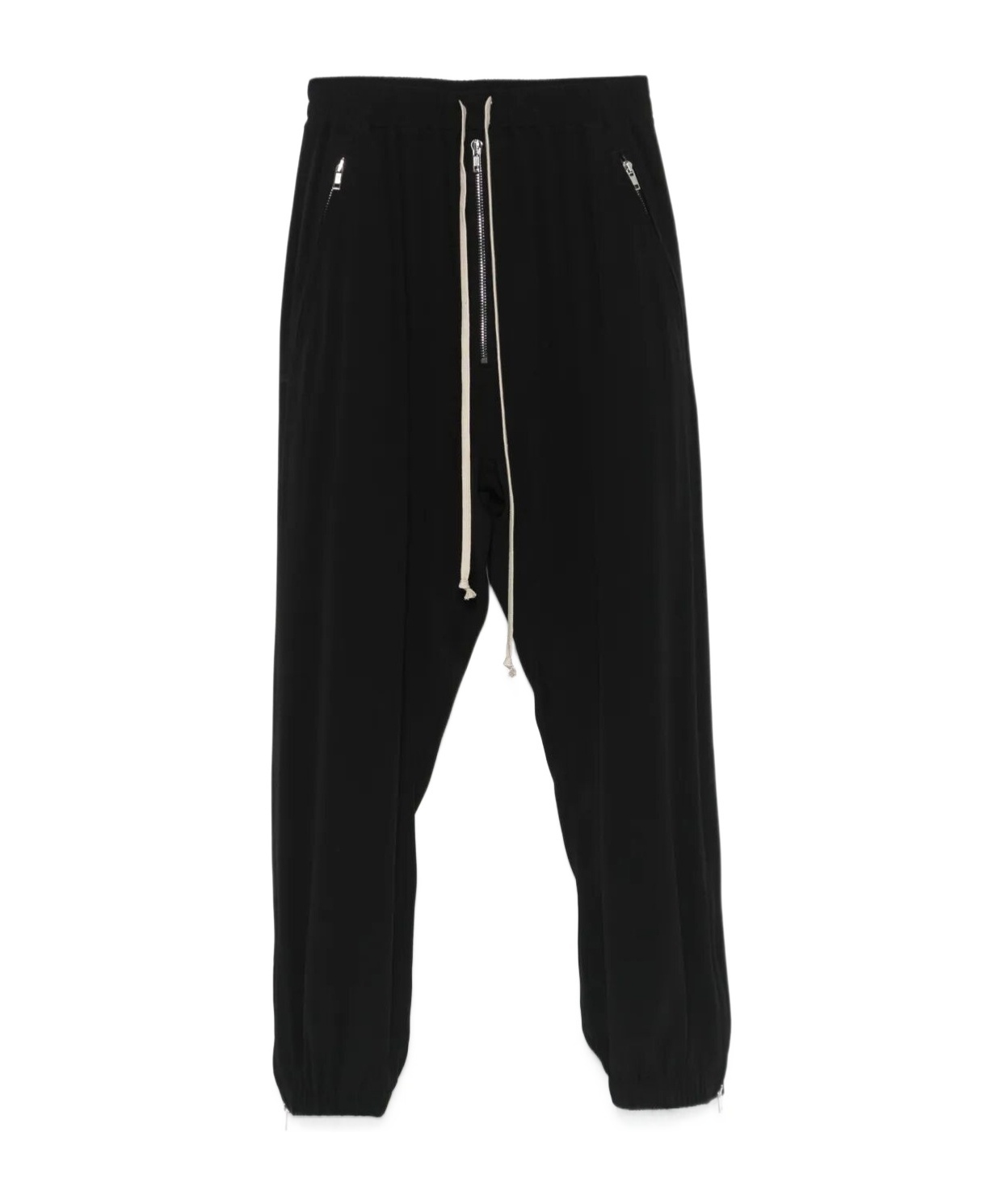 Rick Owens Crepe Track Pants In Black
