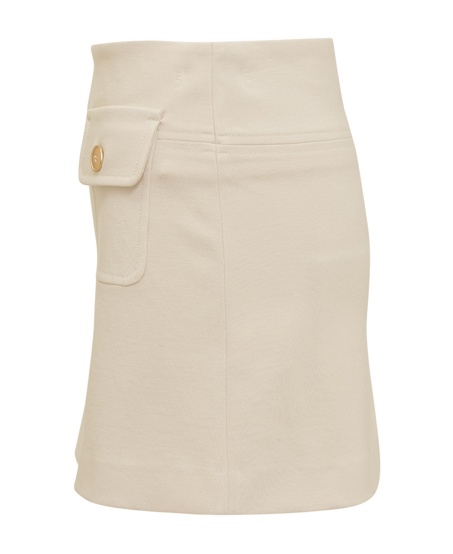 Jucca Flap-pockets Mini Skirt In Nude