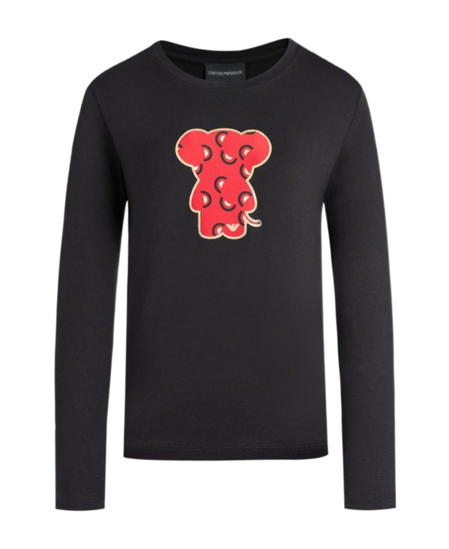 EMPORIO ARMANI T-SHIRT WITH ROUND NECK AND LONG SLEEVES 
