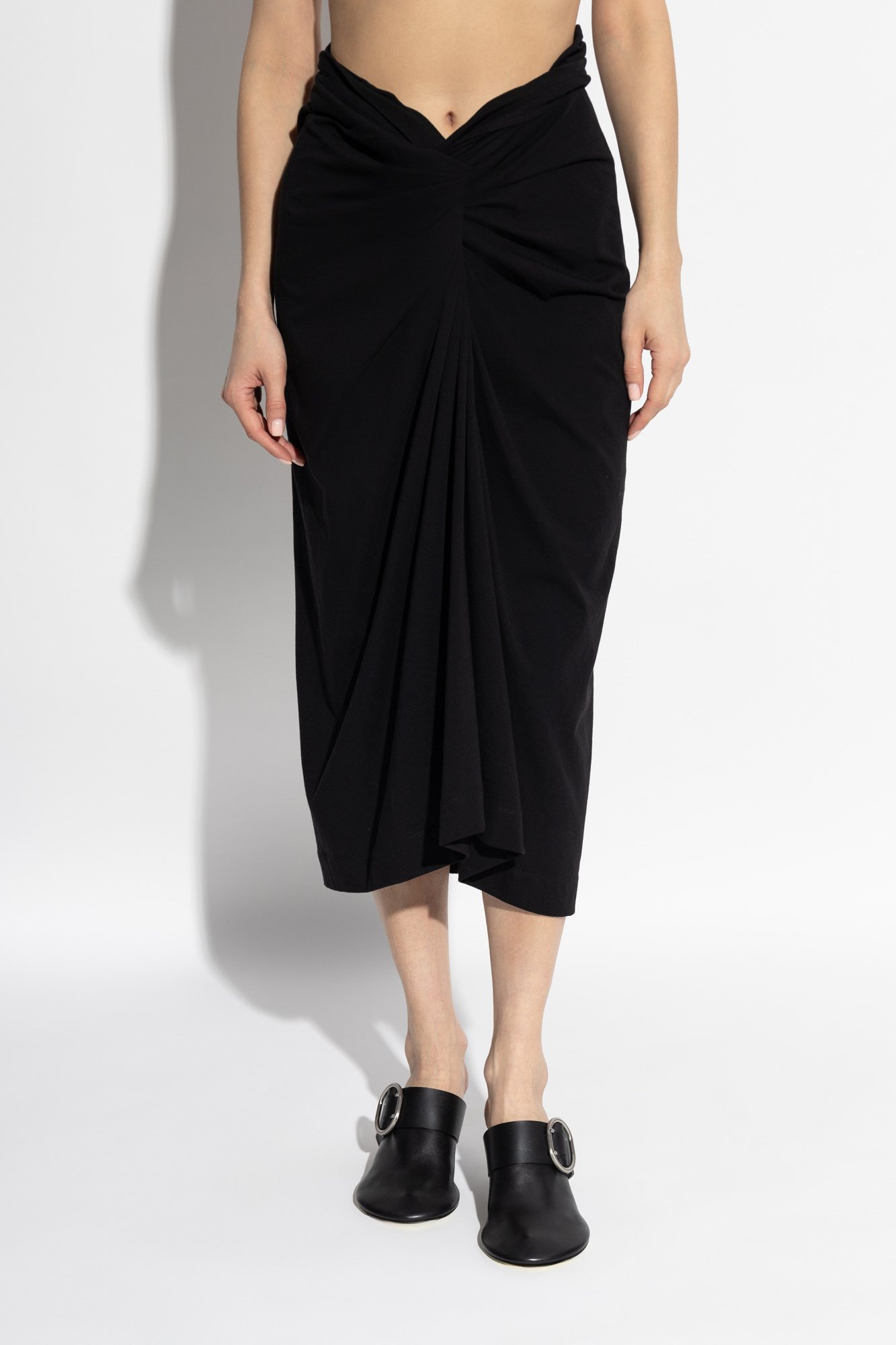 Dries Van Noten Draped Skirt In Black