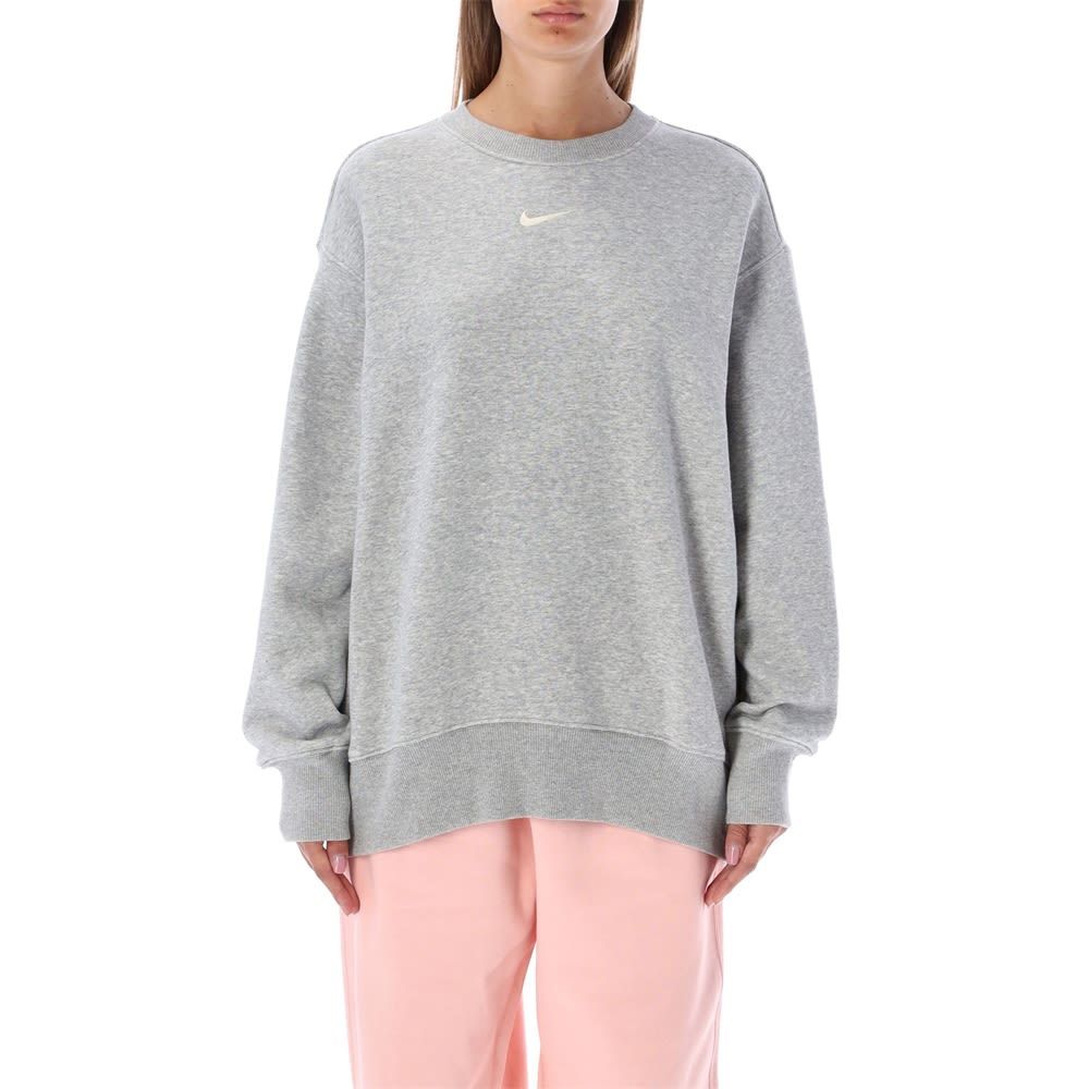 Nike Swoosh Crewneck Sweatshirt In Gray