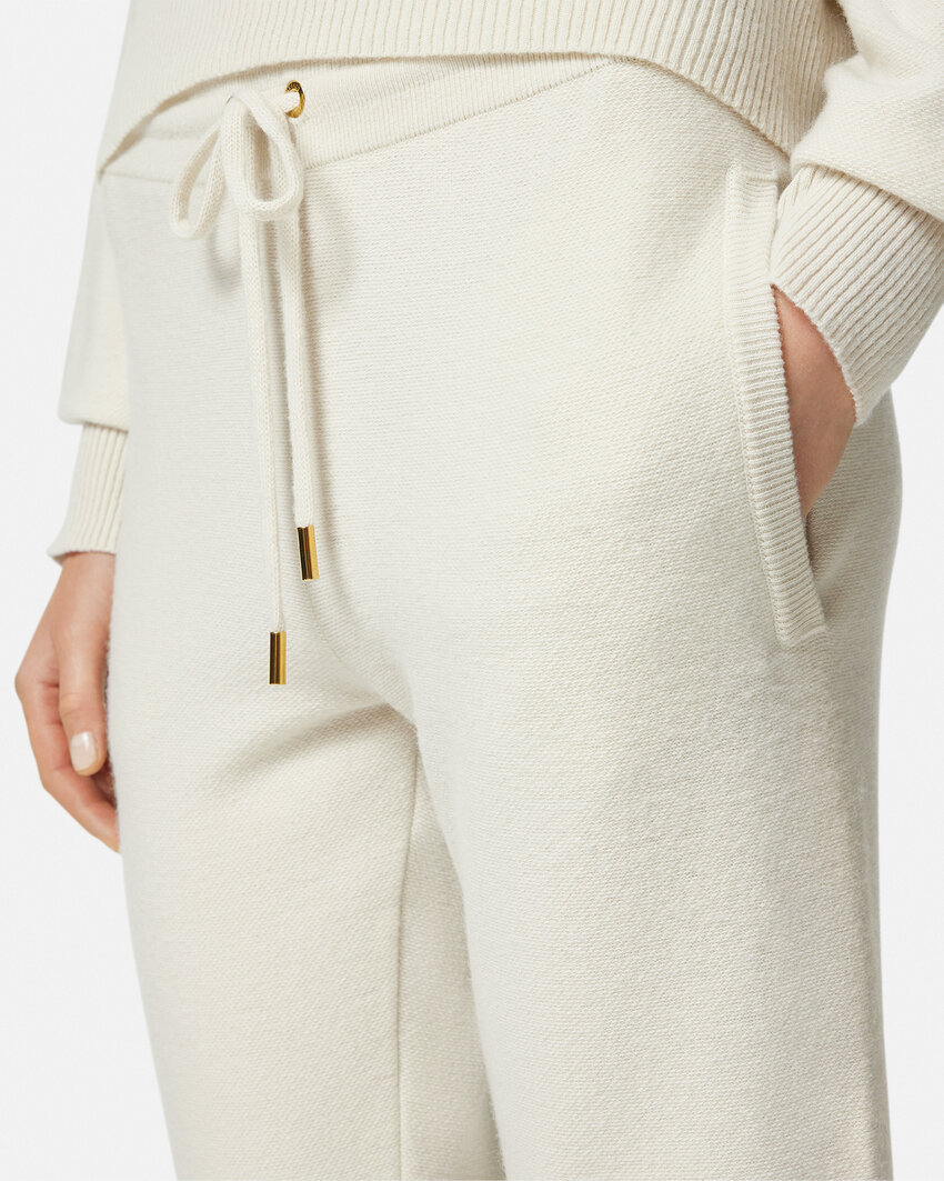 Versace Cotton Track Pants In White