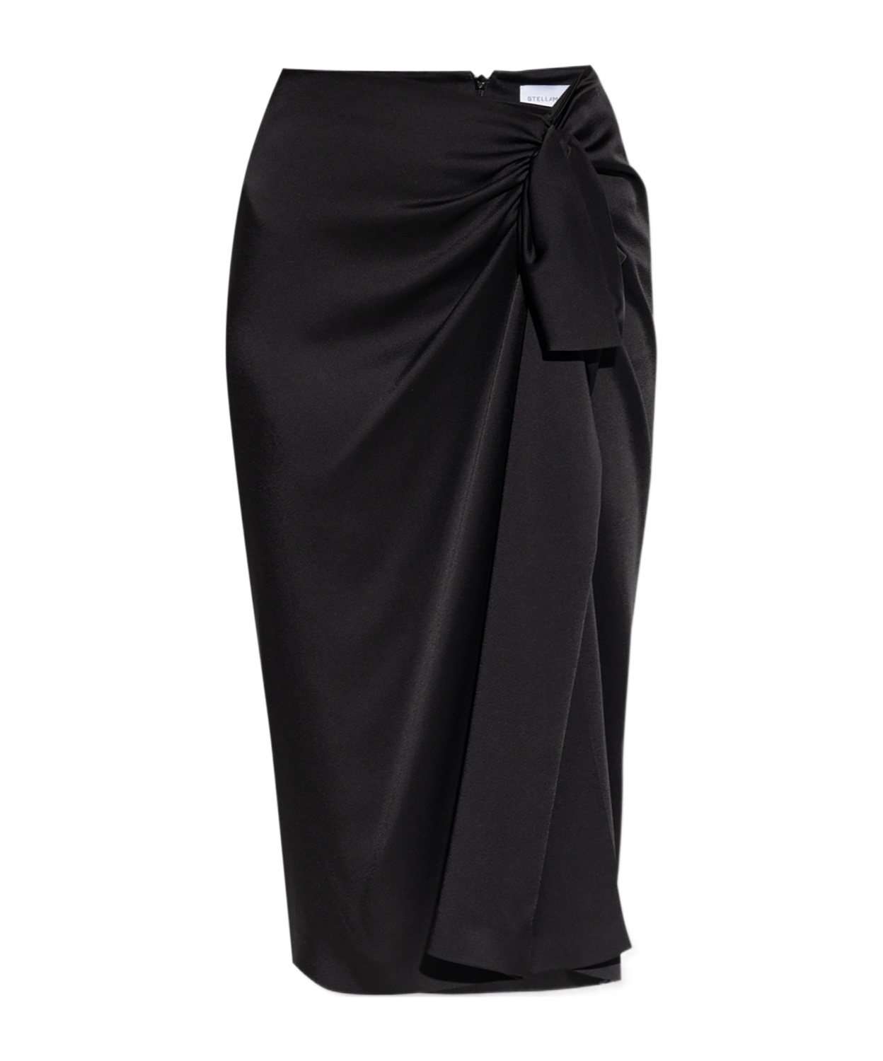 Stella Mccartney Satin Gathered Midi Skirt
