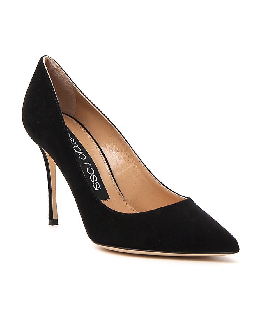Sergio Rossi Godive 90mm Suede Pumps In Black